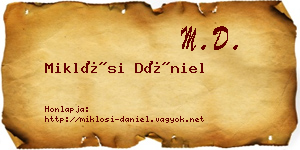 Miklósi Dániel névjegykártya