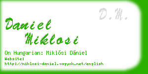 daniel miklosi business card